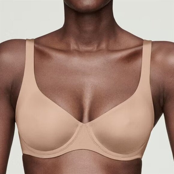 NWOT CUUP 38D The Scoop Taupe Microfiber Underwire Bra 126316